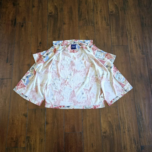 Tommy Bahama Disney Parks Collection Postcard Hawaiian Mens Shirt 100% Silk Sz S - Picture 6 of 10